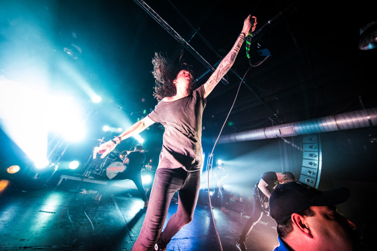 Spencer Chamberlain of Underoath performs on April 11, 2016 at Rocketown in Nashville, Tennessee