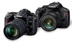 The Nikon D7000 or Canon EOS Rebel T2i