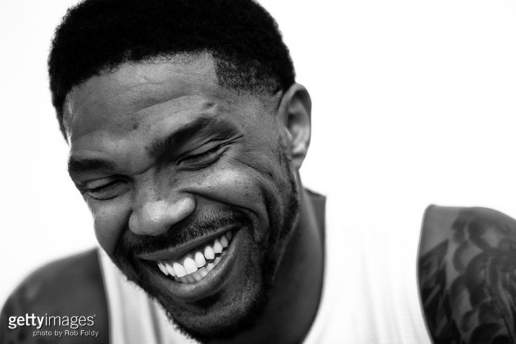 MIAMI, FL - SEPTEMBER 28: (EDITORS NOTE: Image has been converted to black and white.) Udonis Haslem #40 of the Miami Heat poses for a portrait during media day at AmericanAirlines Arena on September 28, 2015 in Miami, Florida. (Photo by Rob Foldy/Getty Images) *** Local Caption *** Udonis Haslem