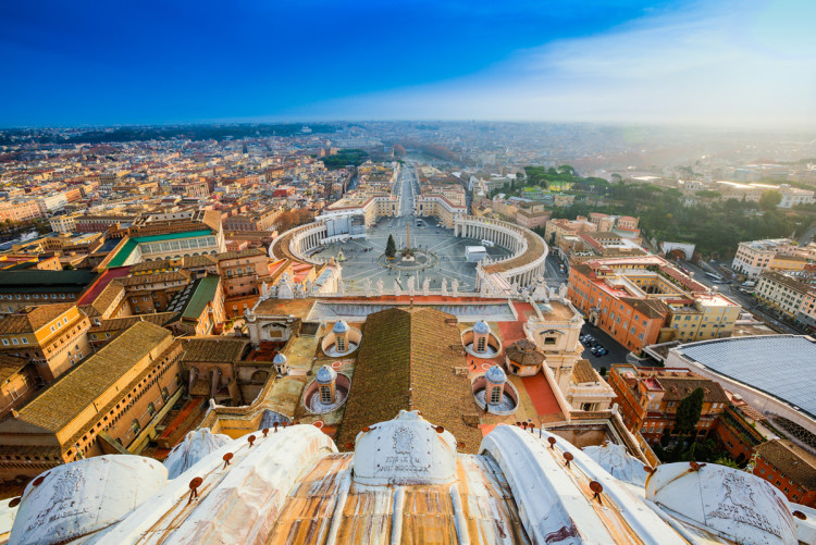 On the roof of St. Peter's Basilica at the Vatican in Rome, Italy (Photo by Jeff Lombardo