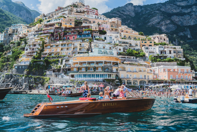 People vacationing on holiday in Positano, Italy (Photo by Jeff Lombardo)