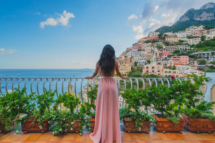 Overlooking Positano from a balcony in the mountainside (Photo by Jeff Lombardo