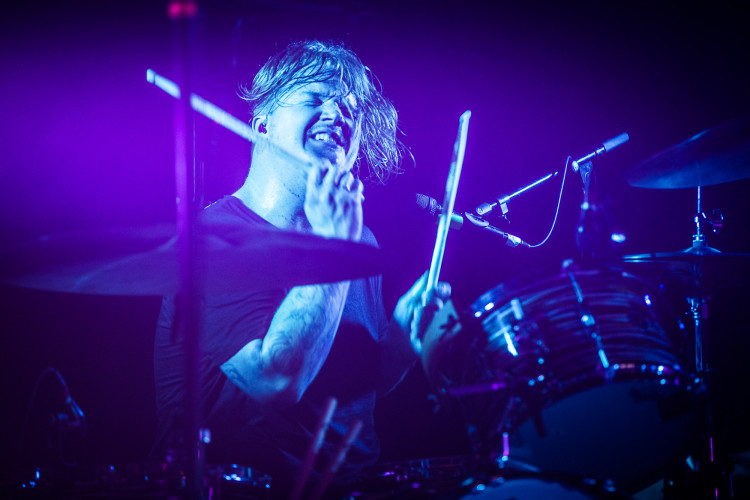 Aaron Gillespie of Underoath performs on April 11, 2016 at Rocketown in Nashville, Tennessee