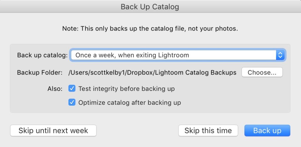 WARNING Backing Up Your Lightroom Catalog DOES NOT Backup Your Photos
